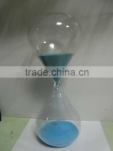 cute handicrafts crystal glass solid sand clocks