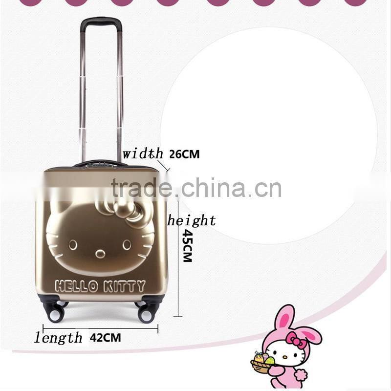 children department name and built-in caster functional kids suitcase
