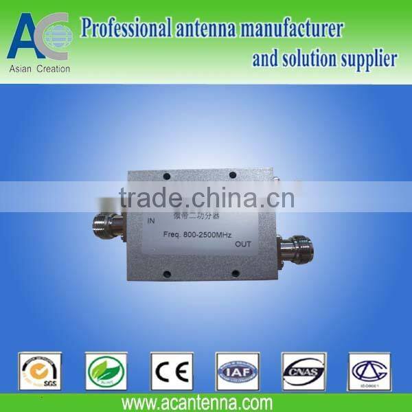 Cavity rf 2 way 800-2500MHz Power Splitter