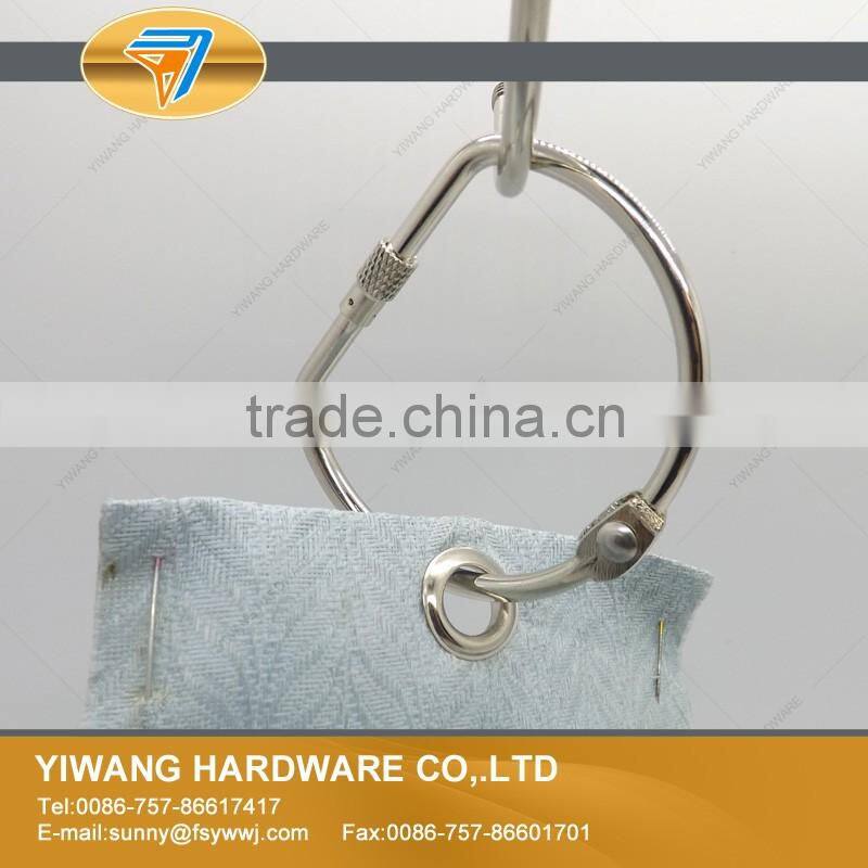 Factory direct sale high quality nickel D shape book ring with screw