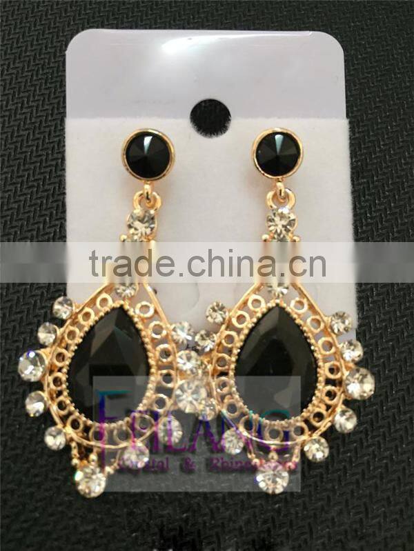 Fashion Flash Drilling Hollow Crystal Earrings Drop Earrings