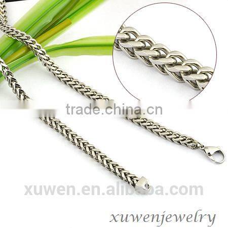 high quality customized two tone stainless steel necklace
