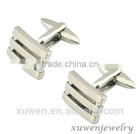 fashion silver tone suits and shirts 316l stainless steel cufflink findings