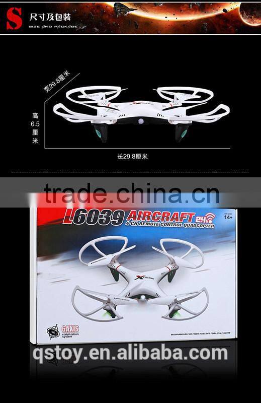 NEW ARRIVING!!L6039 small package DJI 4ch lcd remote control quadcopter with 2mp camera 4g memory card rtf RC
