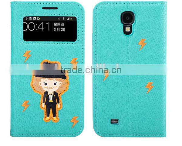Import china goods hot selling mobile phone flip leather case for samsung s4 i9500