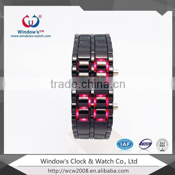stainless steel back water resistant led watch bracelet watch