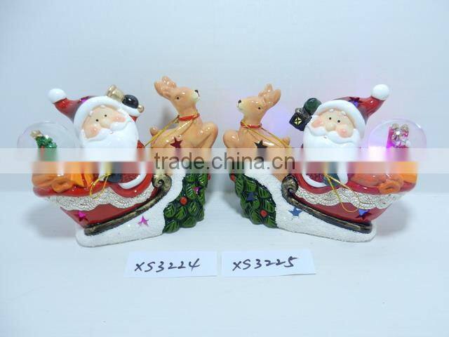 2014 New hot sales Santa clause with reindeer, tress and gift