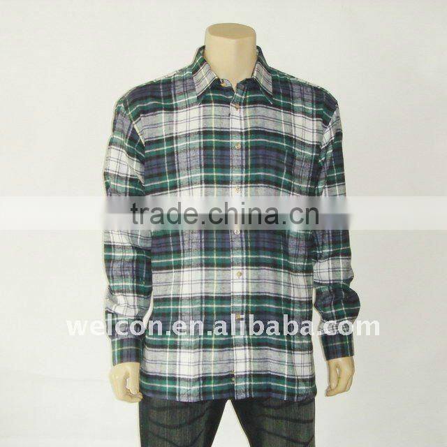 Latest Men's 100% cotton urban casual long sleeve Italy style flannel shirt