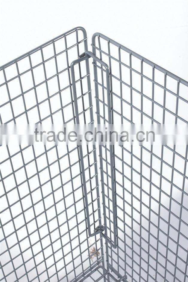 Wire Storage Basket/ metal Wire Mesh Powder Coating Basket