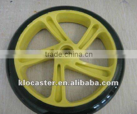 Clear black PU wheel with PP core