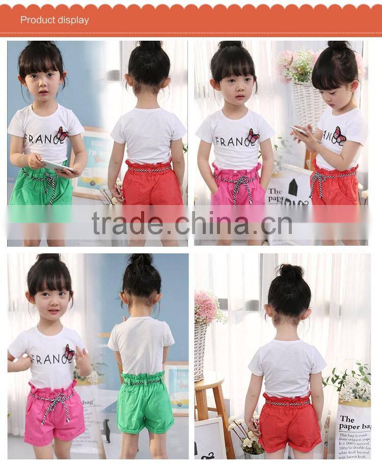 New Three Colors Summer Kids Clothes Children Shirts and Short Pants Sets