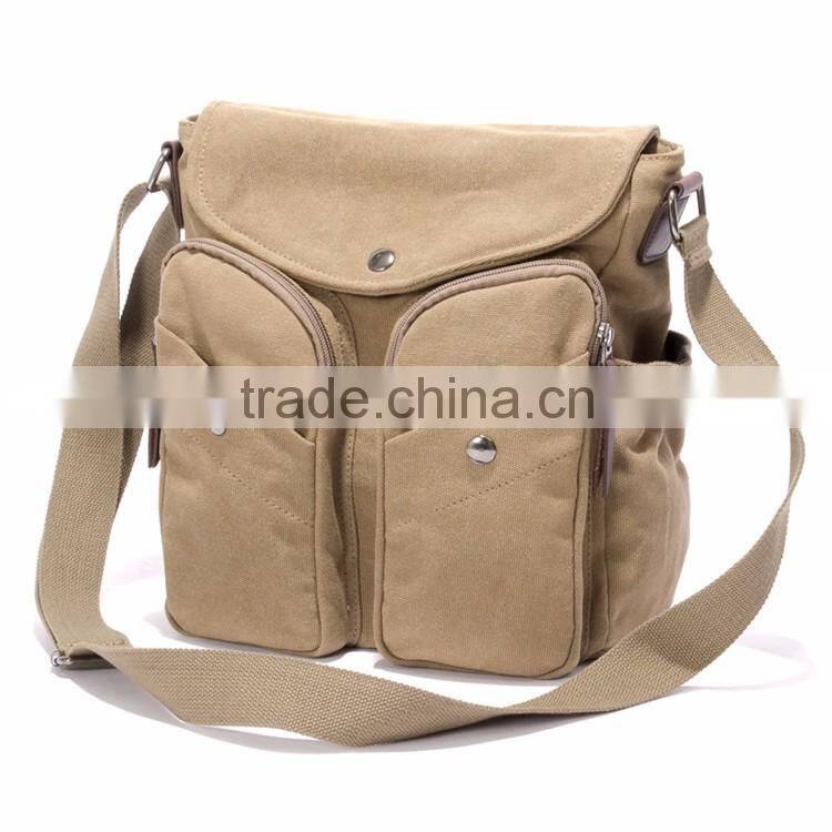 trendy PU leather trimmings handbag travel style big tote unisex canvas sling bags