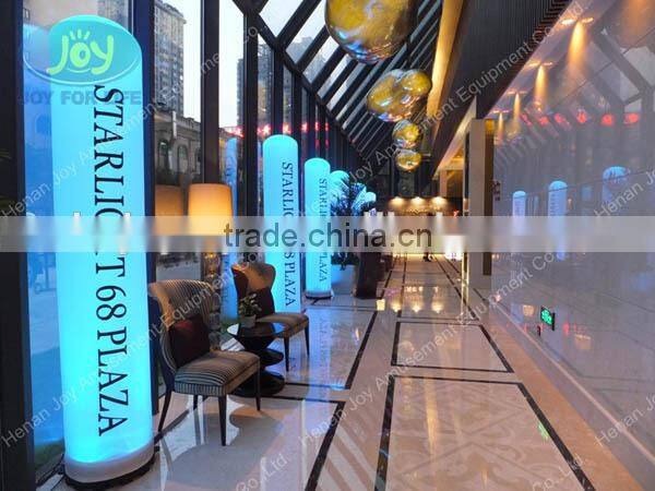 3M Height color changing LED night lighting inflatable advertising pillar