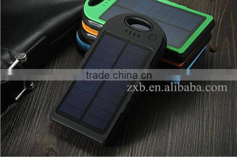 Safe and real 5000mAh solar power bank special for outdoor Solar power bank mobile phone solar charger