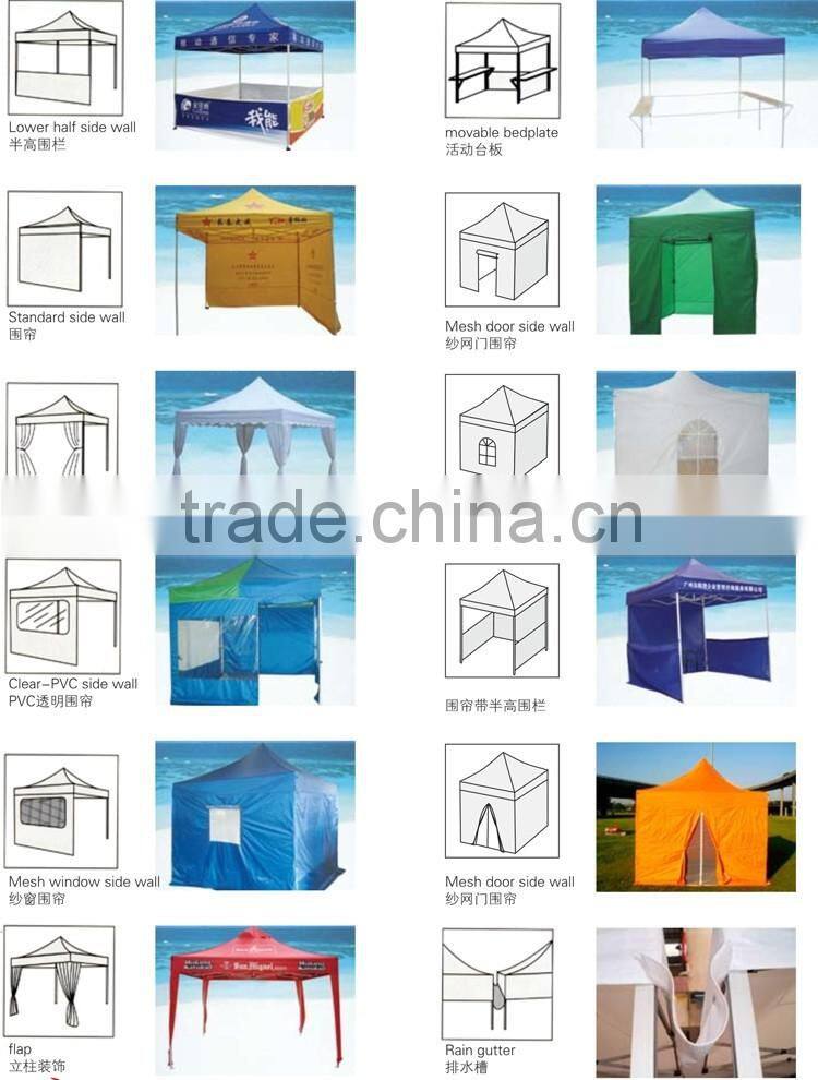 Outdoor 3x3m heavy duty 50mm hexagon aluminum pop up folding gazebo