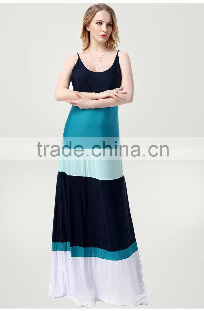 stitching color stripe dress