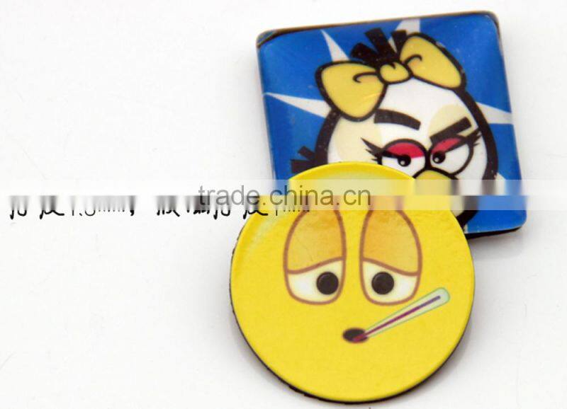 custom round printed paper fridge magnet