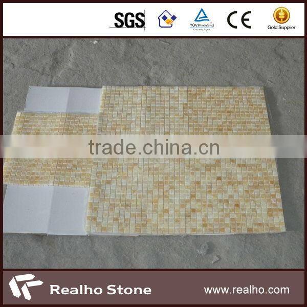 own quarry imperial gold marble 3" lantern mosaic