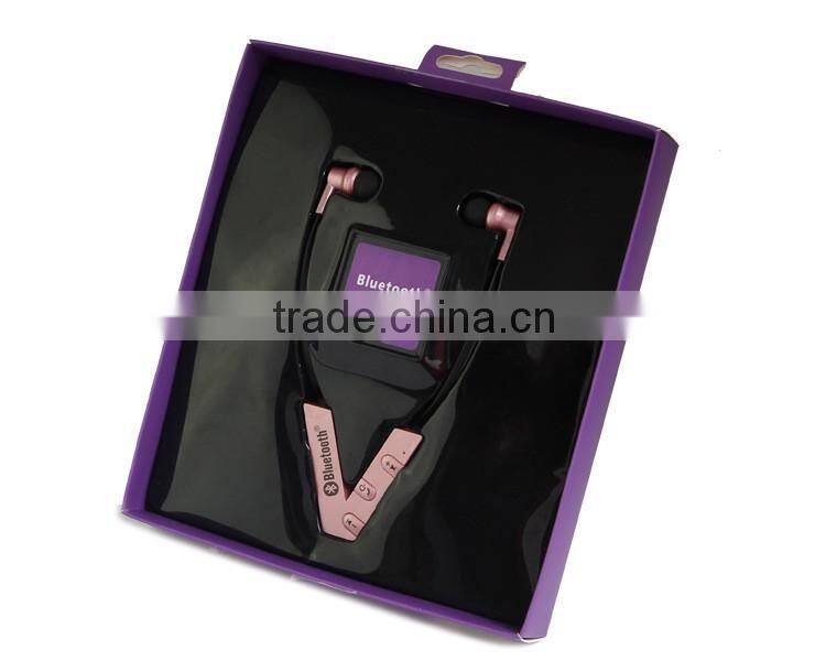 Sport bluetooth headset with autodyne hangers type support music wireless headset