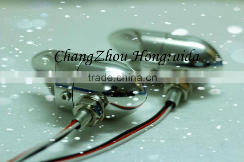 2x black Amber Metal ALUMINUM Mini Bullet Turn Signals Blinkers for BOBBER Cruiser Chopper Custom