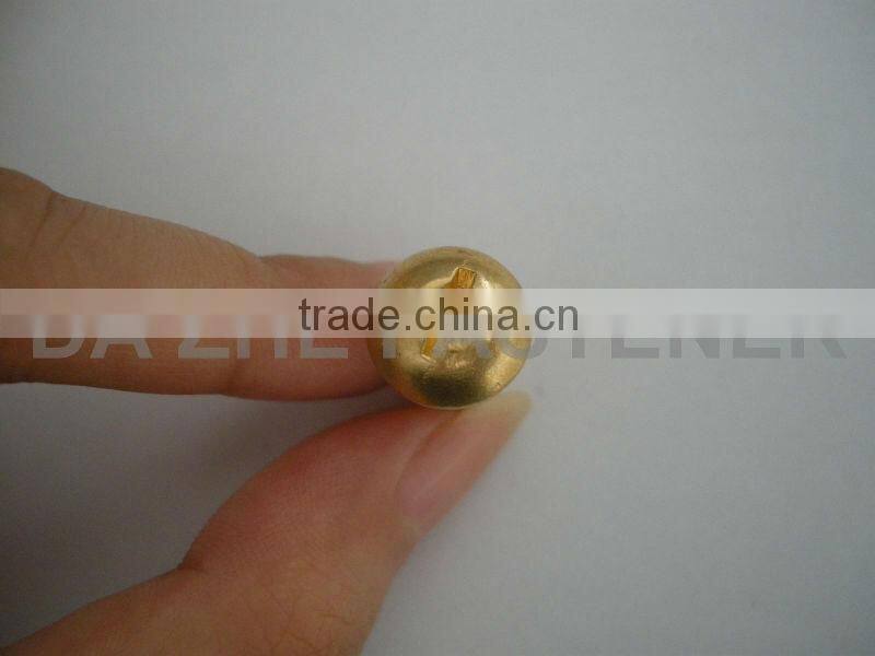 slot pan head machine brass screw