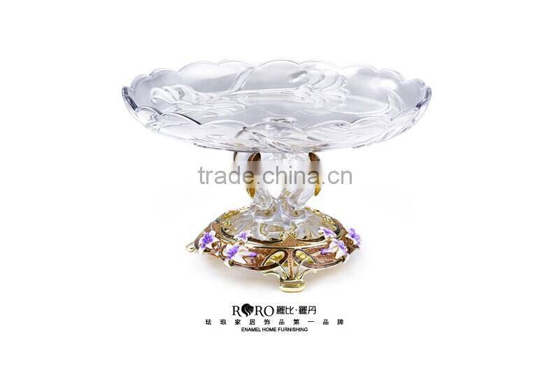 RORO enamel lily enamel home decoration craft fruit holder