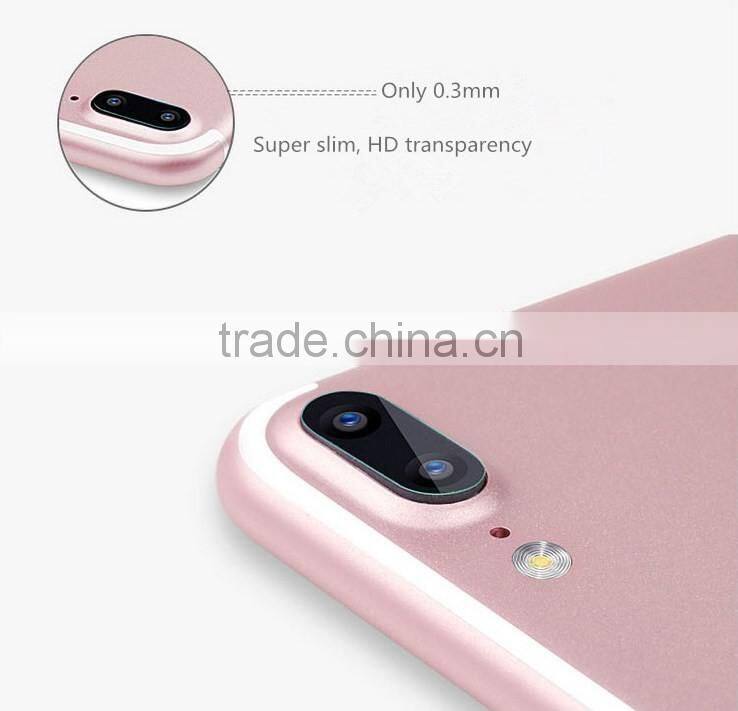 Hot selling mobile accessories for iphone 7 plus screen film camera lens tempered glass screen protector