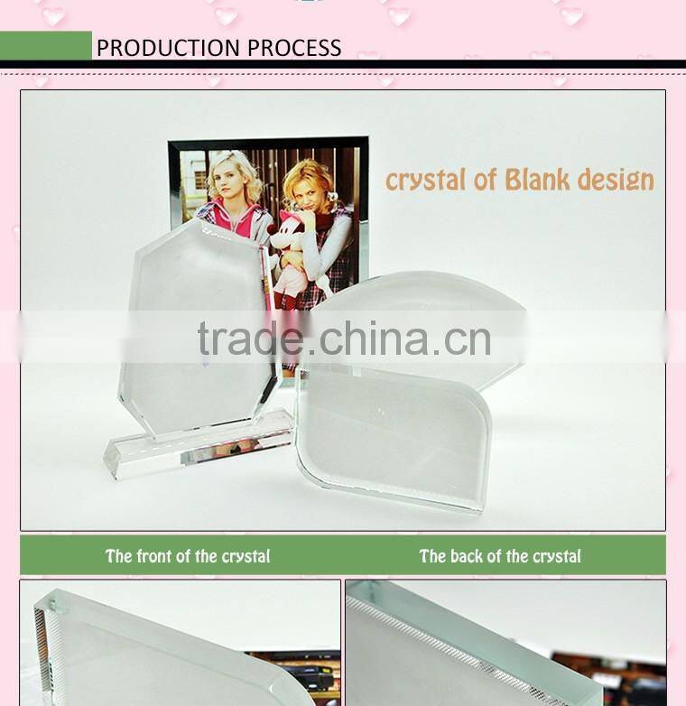 Customized 3D Family Photo Crystal Gift Low Price Sublimation Crystal