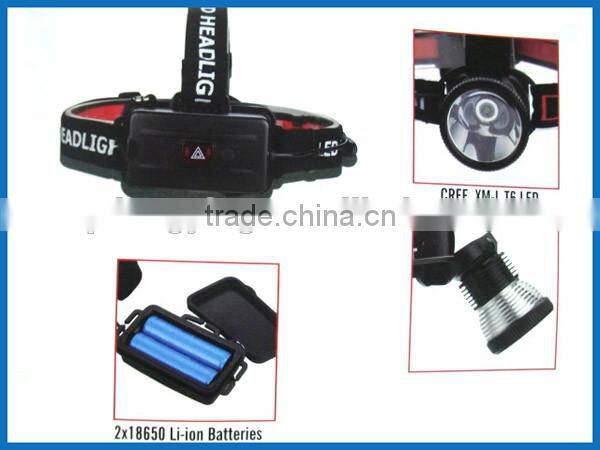 Rechargeable T6 head light for camping/hunting products Waterproof Led Head light