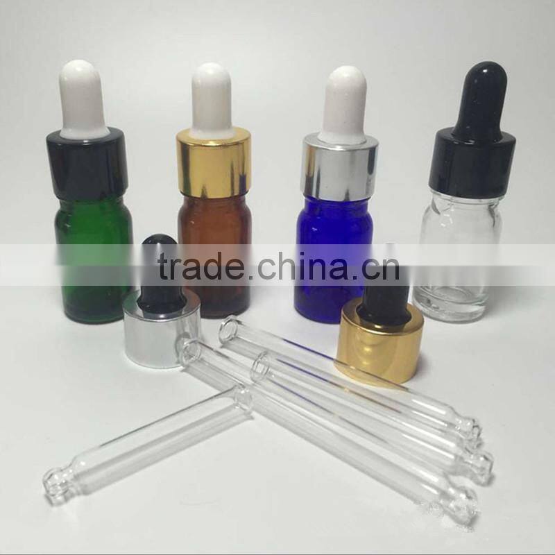 Glass dropper bottle for essential oil glass packaging