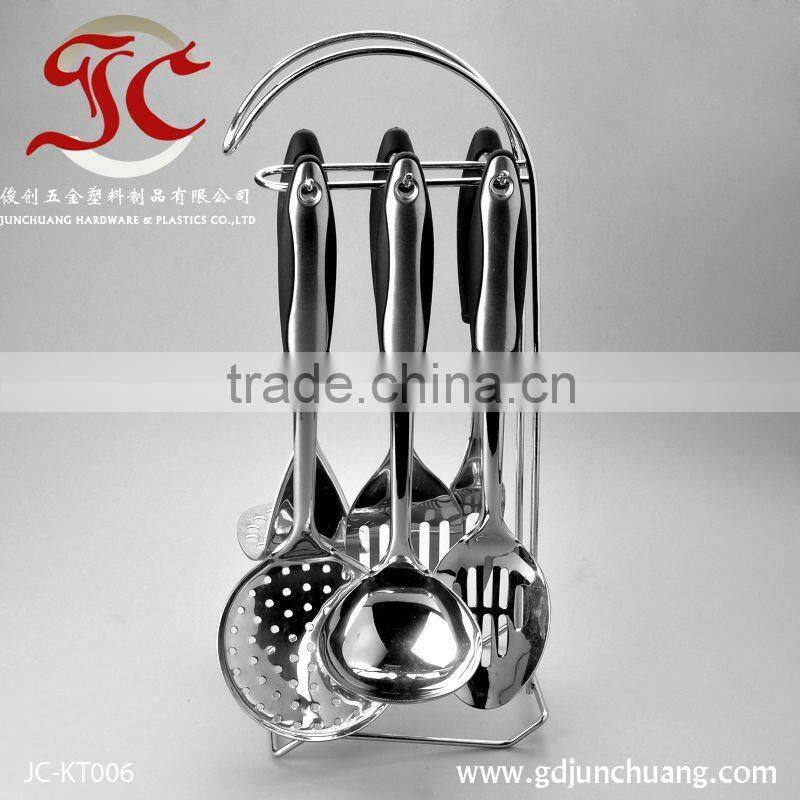 Stainless steel kitchen accessories tool set with holder