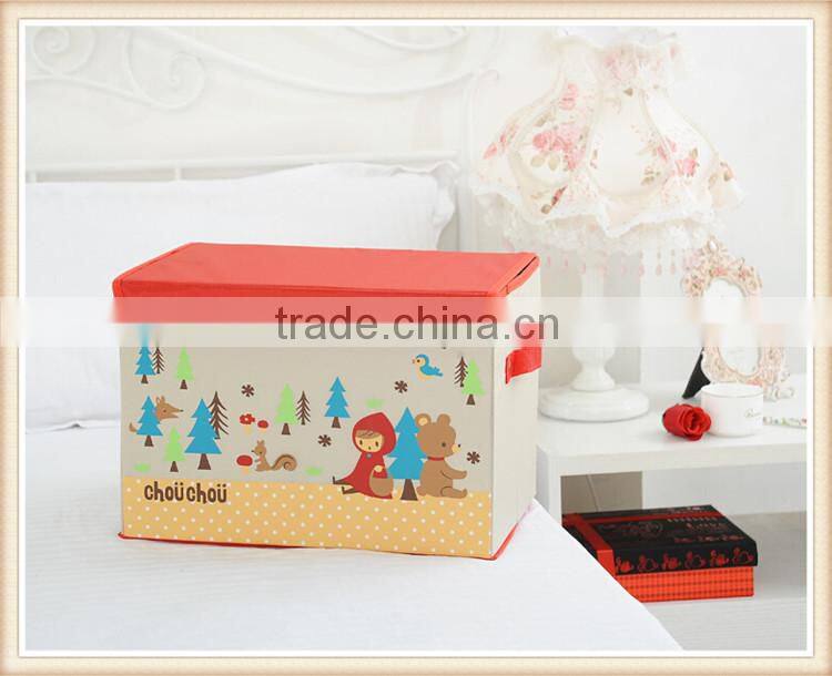 Cartoon printing oxford fabric collapsible toy storage box