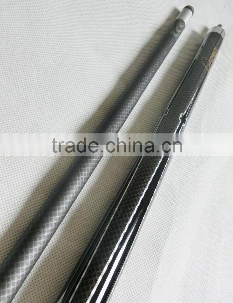 Wholesale 2-pc graphite pool cue stick carbon billiard cue 19OZ 58 ''