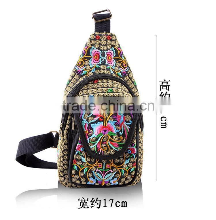 2016 Newest style multi waist pack embroidery shoulder bags for women