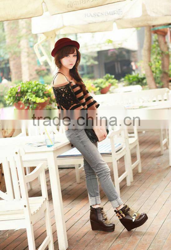 lady winter fashion pumps short warm boots XW326