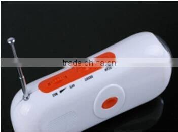 led solar dynamo flashlight with radio