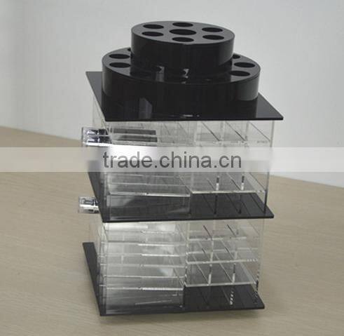 custom acrylic lipstick tower spinning with logo