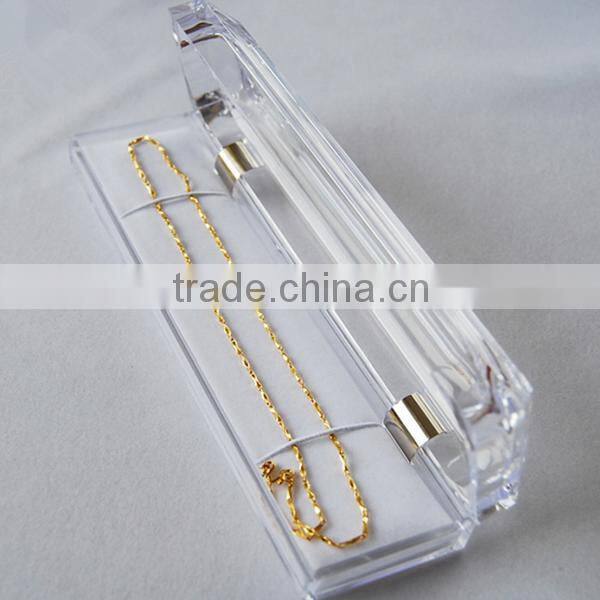 China supplier jewelry packaging box acrylic necklace packaging box