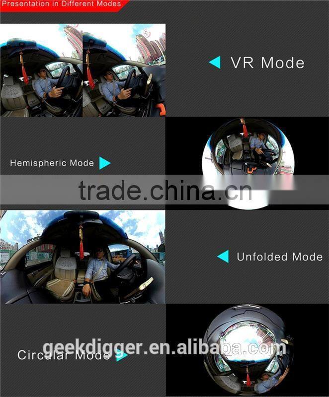 Digital Camera 360 Degree with dual lens 220 Degree Fisheye with HD 960P/30fps AMK200S 8.0MP WiFi Action Camera