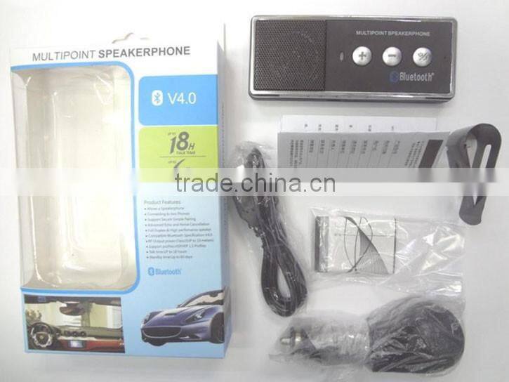 New Bluetooth 3.0 Hands Free Dual Link Visor Mount Car Bluetooth Handsfree Kit