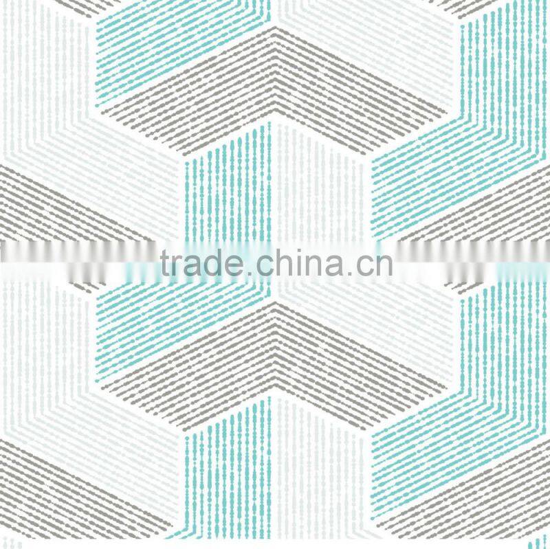 2015 Newest Colorful dots and liner design printed tablecloth with straight/wave edge