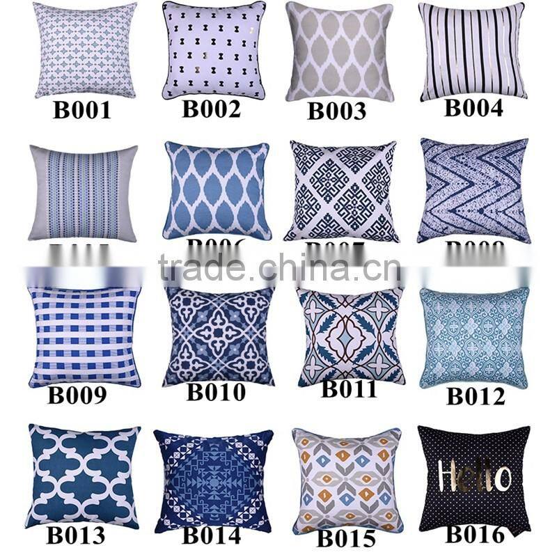 various OEM printing logo 100% cotton cushions decorative pillow made in china