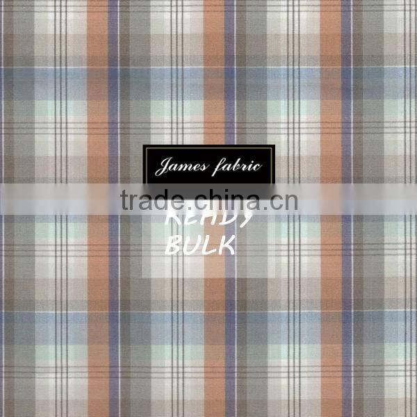 James High Quality 100% Cotton Yarn Dyed Carbon Peaching Colorful Check/Plaid Autumn & Winter Shirting Fabric