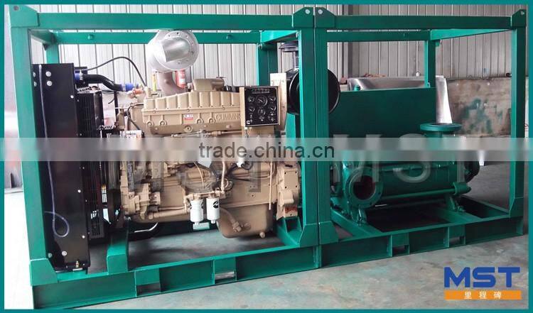 Portable diesel engine suction irrigation pump