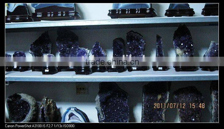 Nature fantastic dark amethyst crystal cluster