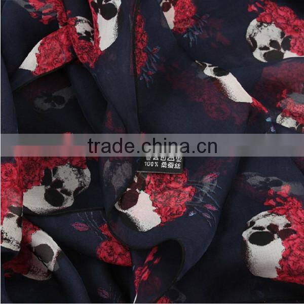 2014 Chiffon Skull Scarf Fashion Scarf