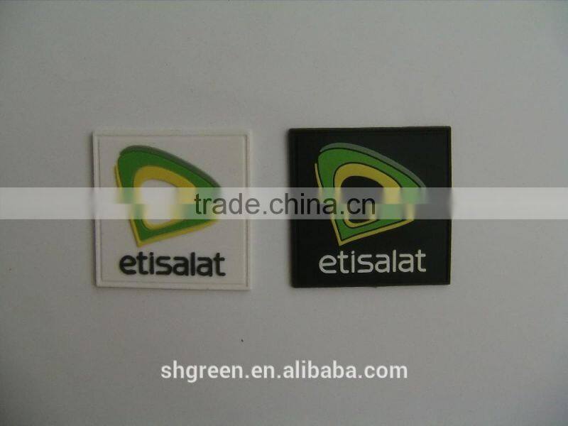 Sightly monkey logo silicone rubber tag for hoodies&sweatshirt