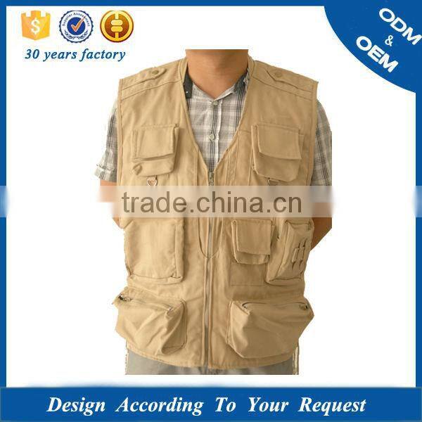 customized photograph protective waistcoat jacket with many pocket