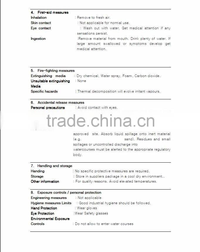 natural transparent melt and pour glycerin soap base, MSDS certificate