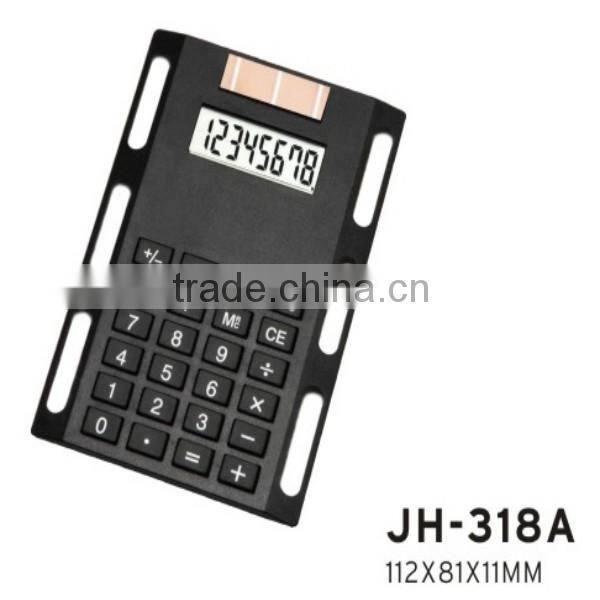 Small Screen Calculator, Super Thin Calculator with Ruler, Calculator for Ring Binder